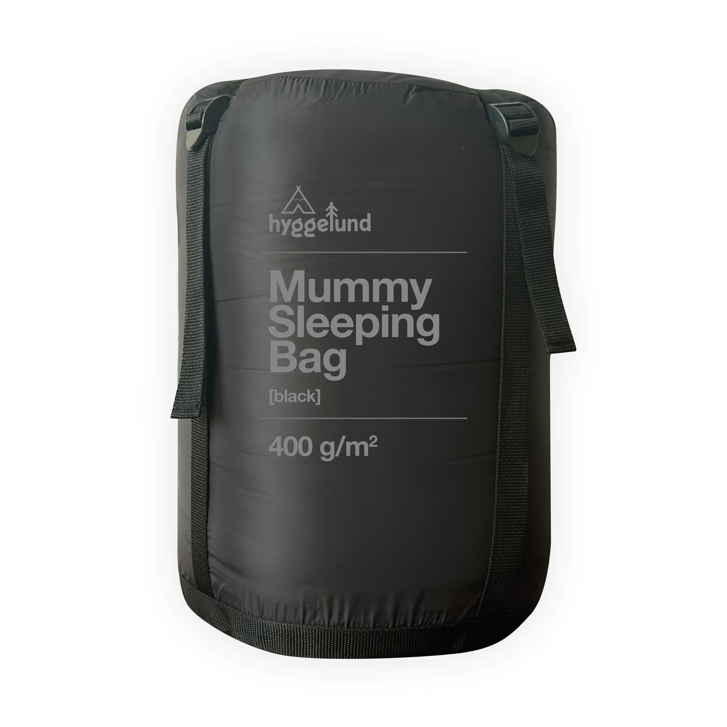 Schlafsack [400 GSM] 4-Jahreszeiten Mumienschlafsack 220x85x55 cm -5 C° bis -24 C°schwarz