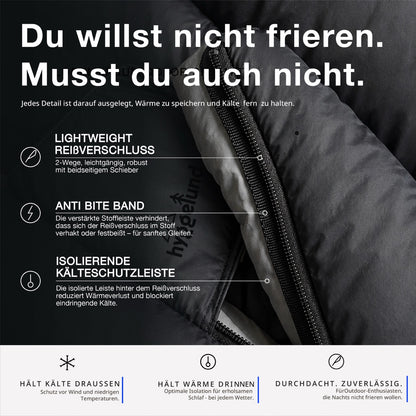 hyggelund Winterschlafsack warm bis -20 C°