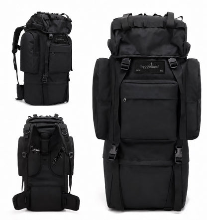 Wanderrucksack PACK 65L schwarz ergonomisch